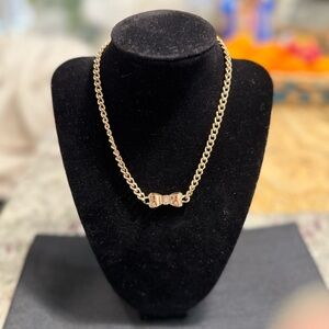 NEW Nordstrom Gold Bow Pendant Chain Necklace